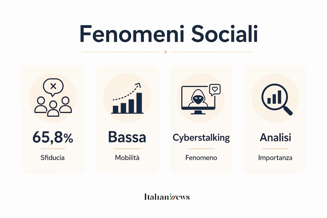Un'infografica che racconta, attraverso i numeri, i principali fenomeni sociali che stanno caratterizzando l’Italia di oggi.