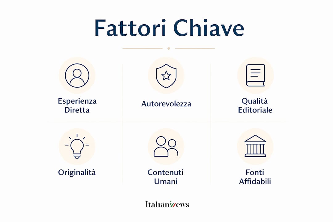 Google Discover news: guida completa al 2026 2 Infografica: i principali fattori che influenzeranno il posizionamento su Google Discover nel 2026