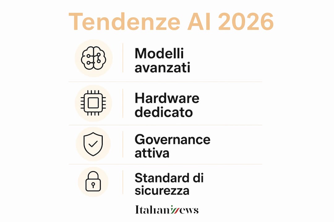 Intelligenza artificiale news: sviluppi chiave del 2026 2 Panoramica visiva sulle principali evoluzioni dell’intelligenza artificiale previste per il 2026