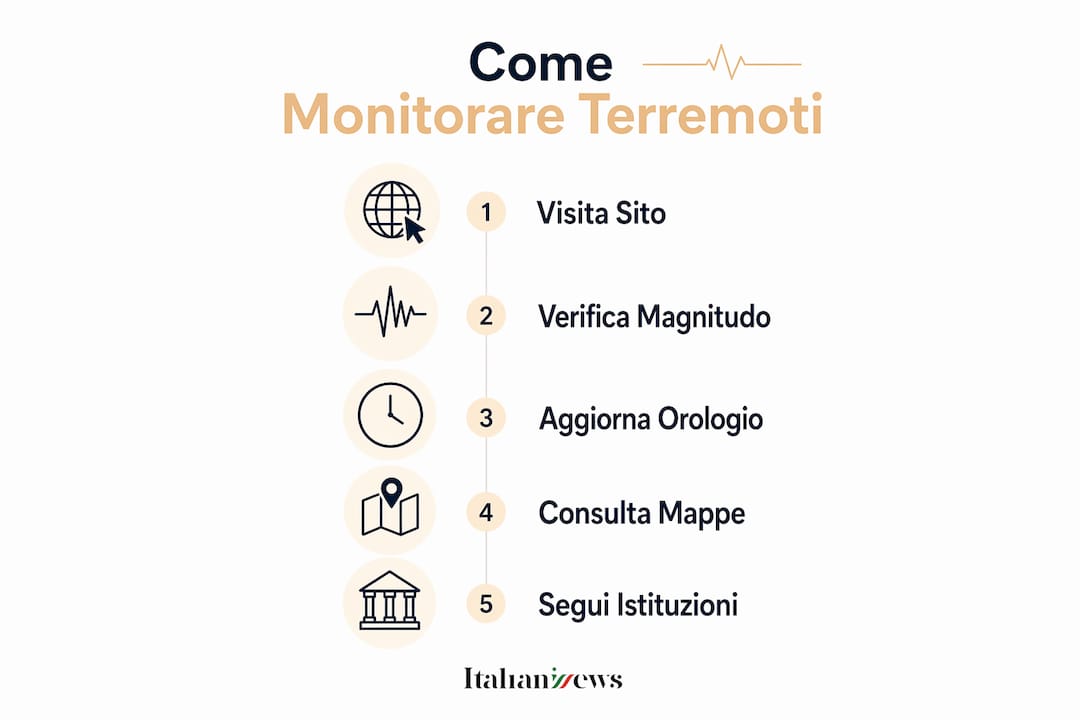 Terremoto oggi Italia: guida per cittadini e turisti 2 Infografica: tutte le fasi del monitoraggio sismico