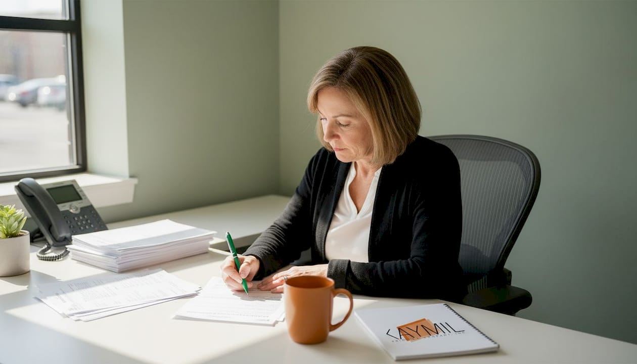 City staff filling out parking permit papers
