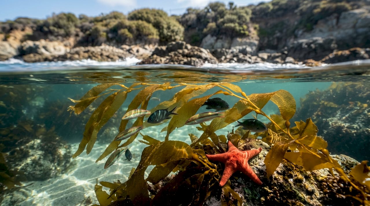 Coastal marine protected area shoreline view