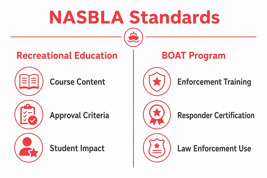 Infographic comparing two NASBLA standards categories
