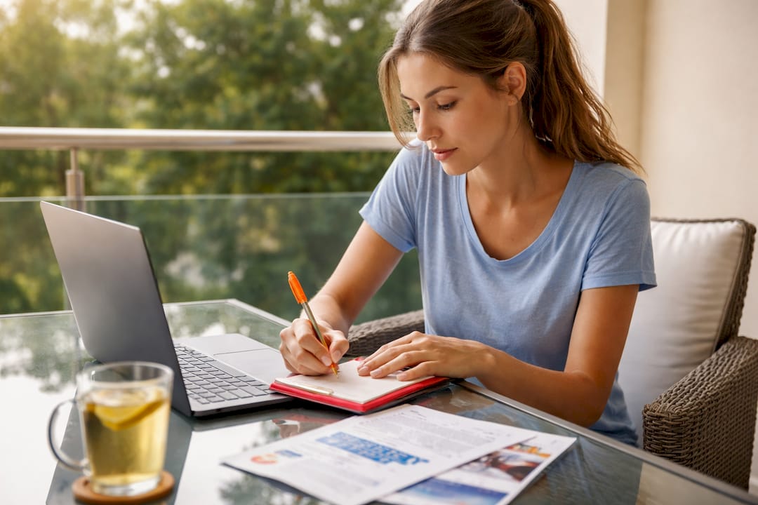 Person registering for boating safety course