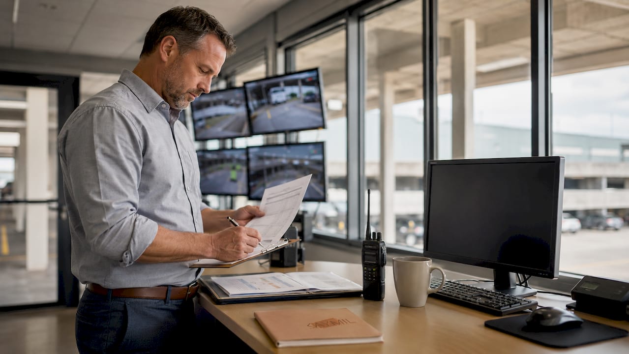 Facility operator managing parking access system