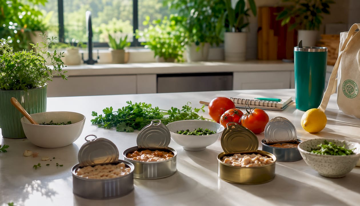 Open cans of healthy canned proteins