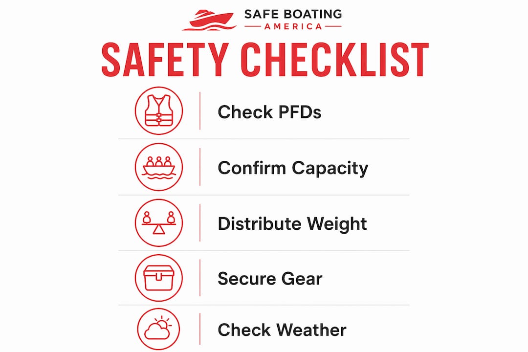 Infographic showing safety checklist steps