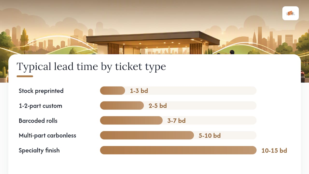 Ticket lead times comparison chart