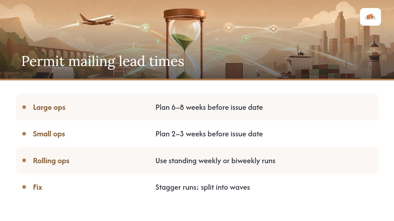 How Far Ahead Should You Plan Permit Mailings? — overview diagram