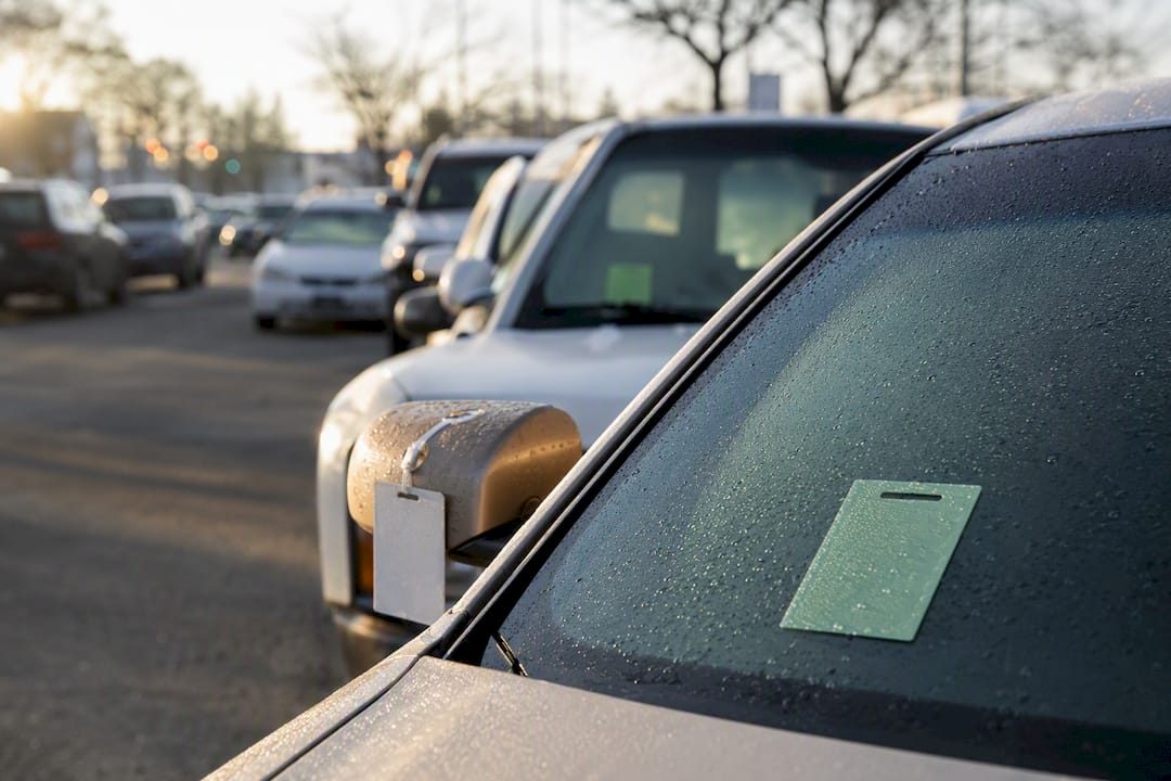 Weatherproof parking permits on vehicles outdoors