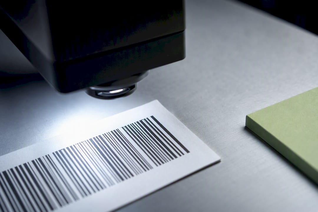 Barcode with visible quiet zone margin