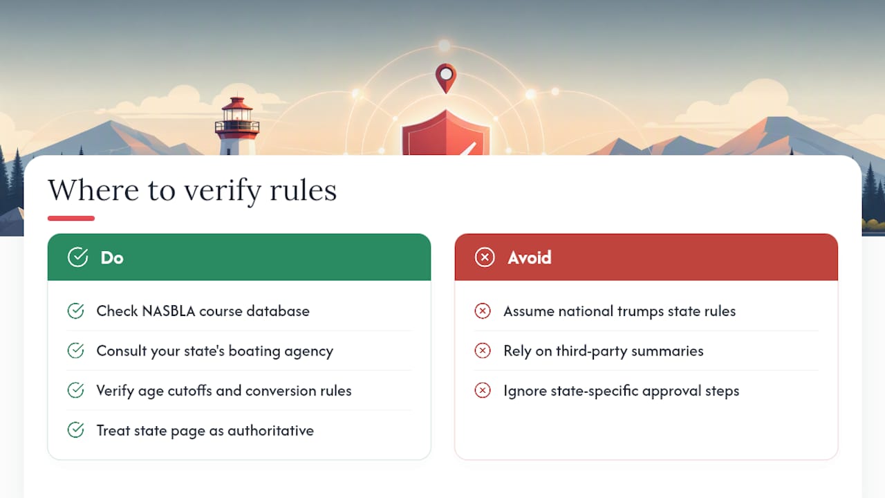 Where to Verify State Rules and Course Approval — overview diagram