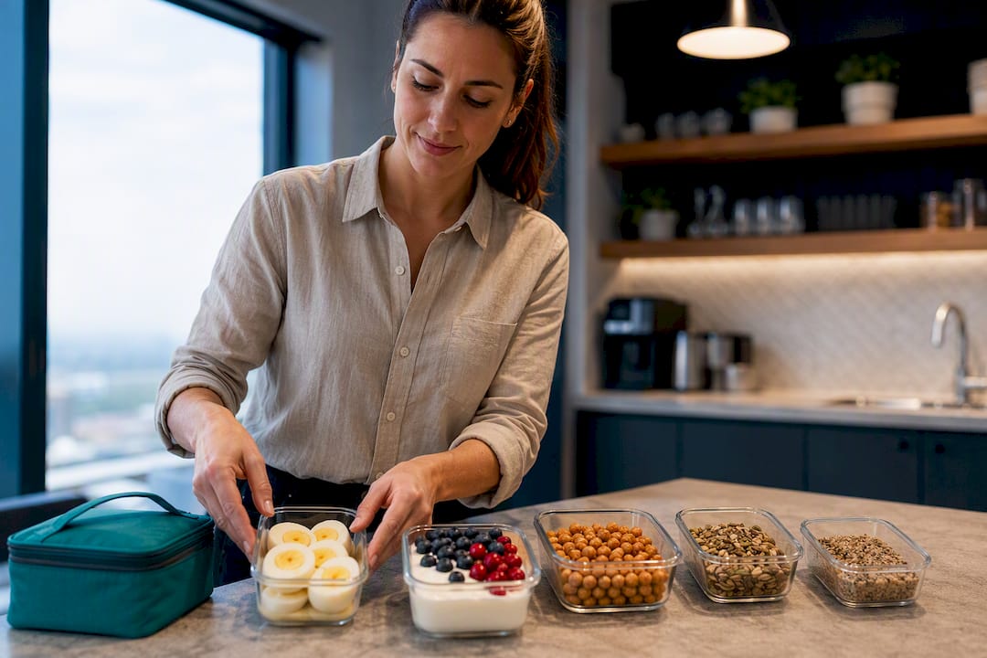 Protein-rich snacks portioned for the workweek