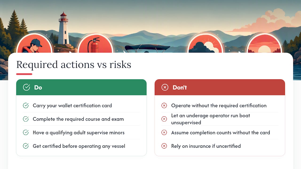 What Happens If You Operate a Boat Underage or Uncertified? — overview diagram