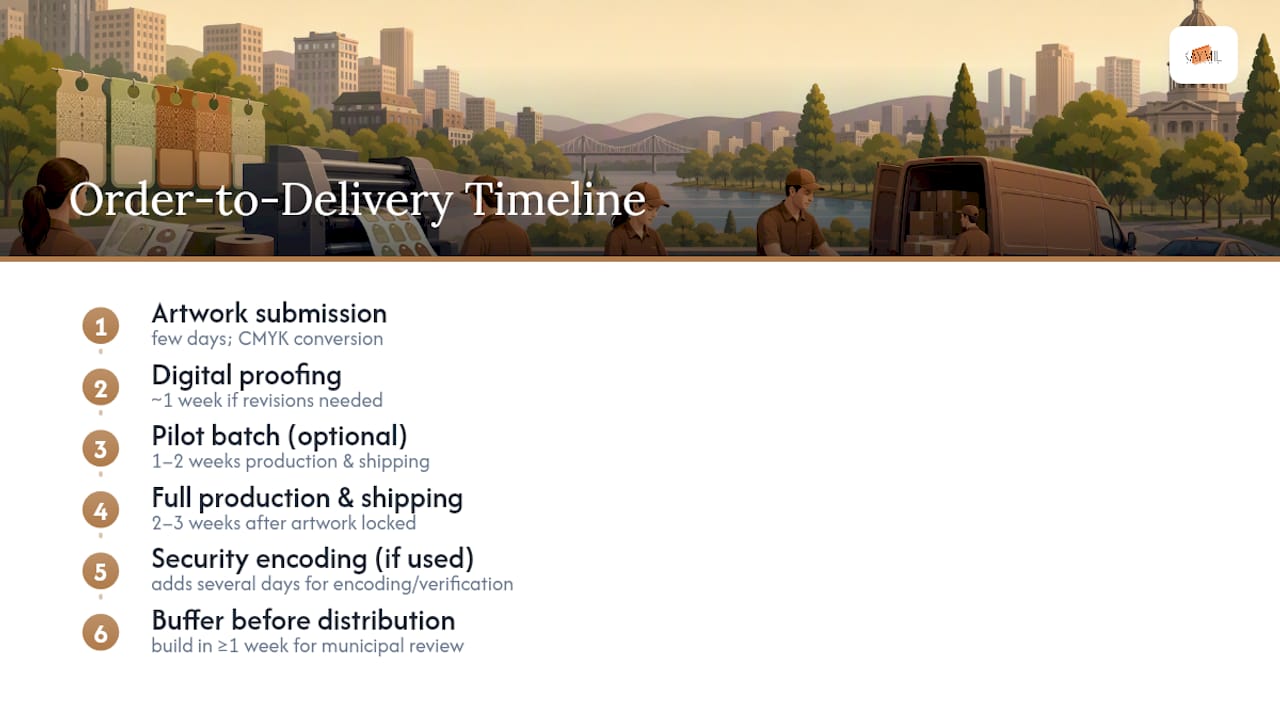 Custom decal order timeline from artwork to delivery