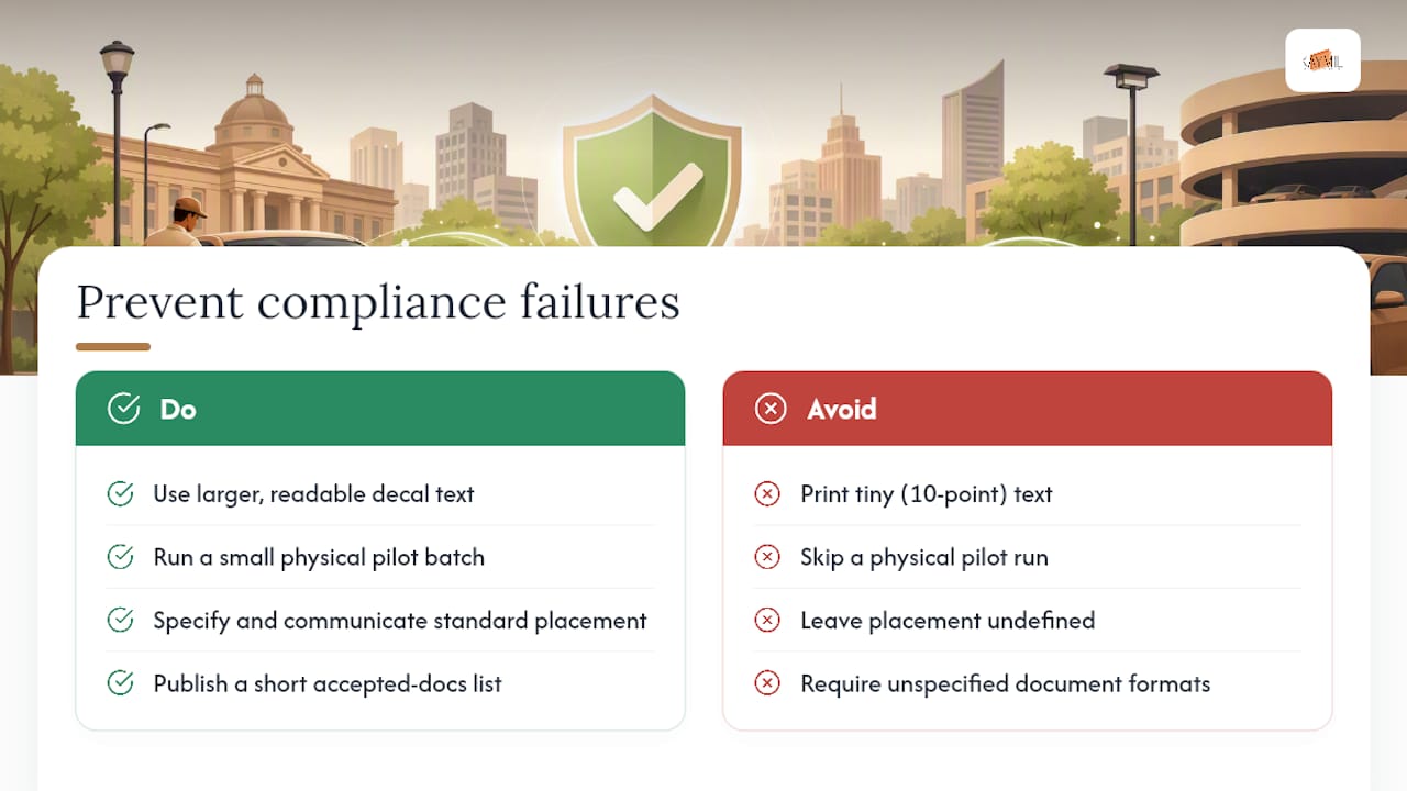 What Mistakes Cause Decal Programs to Fail Compliance Checks? — overview diagram