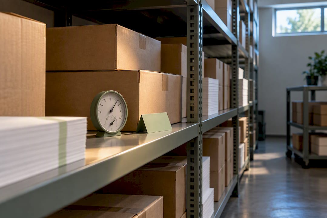 Ticket stock stored with temperature humidity controls
