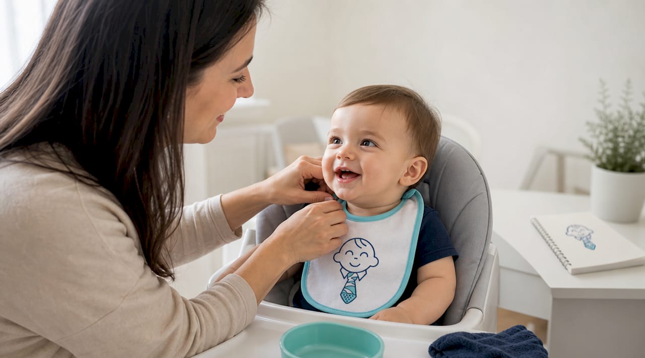 Infant playing with crinkle fabric toy