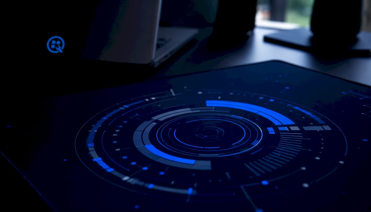 Abstract entropy data visualization diagram on dark background