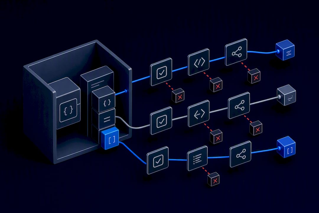 Nested data objects passing validation gates