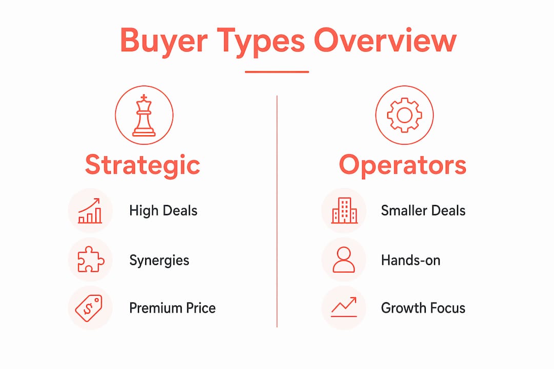 Infographic comparing ecommerce acquisition buyer types