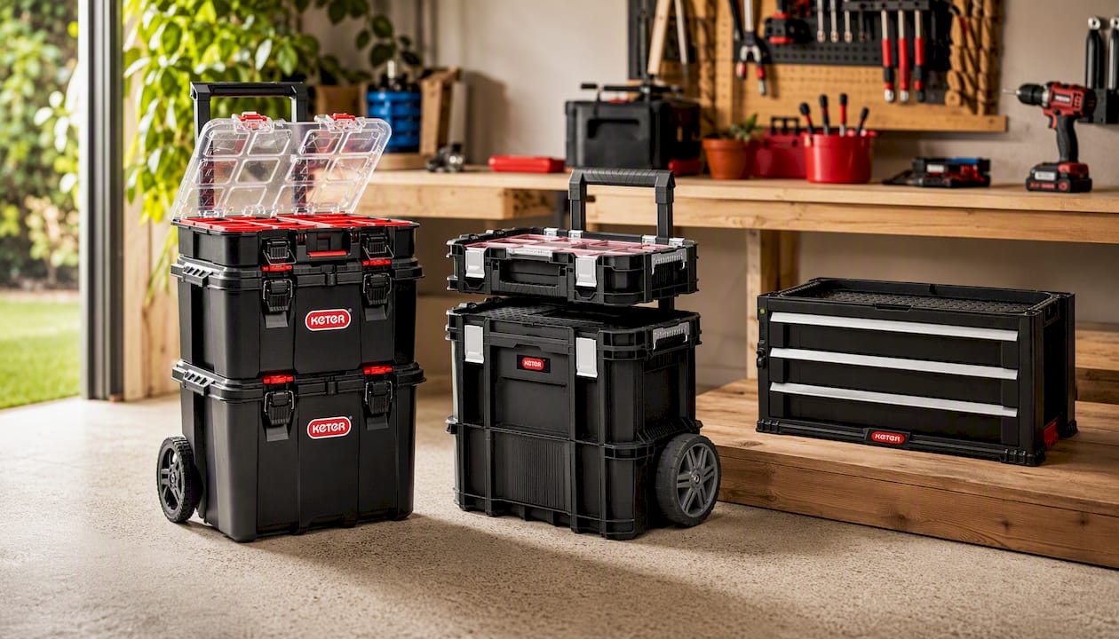 Keter Connect Rolling Tool Storage System