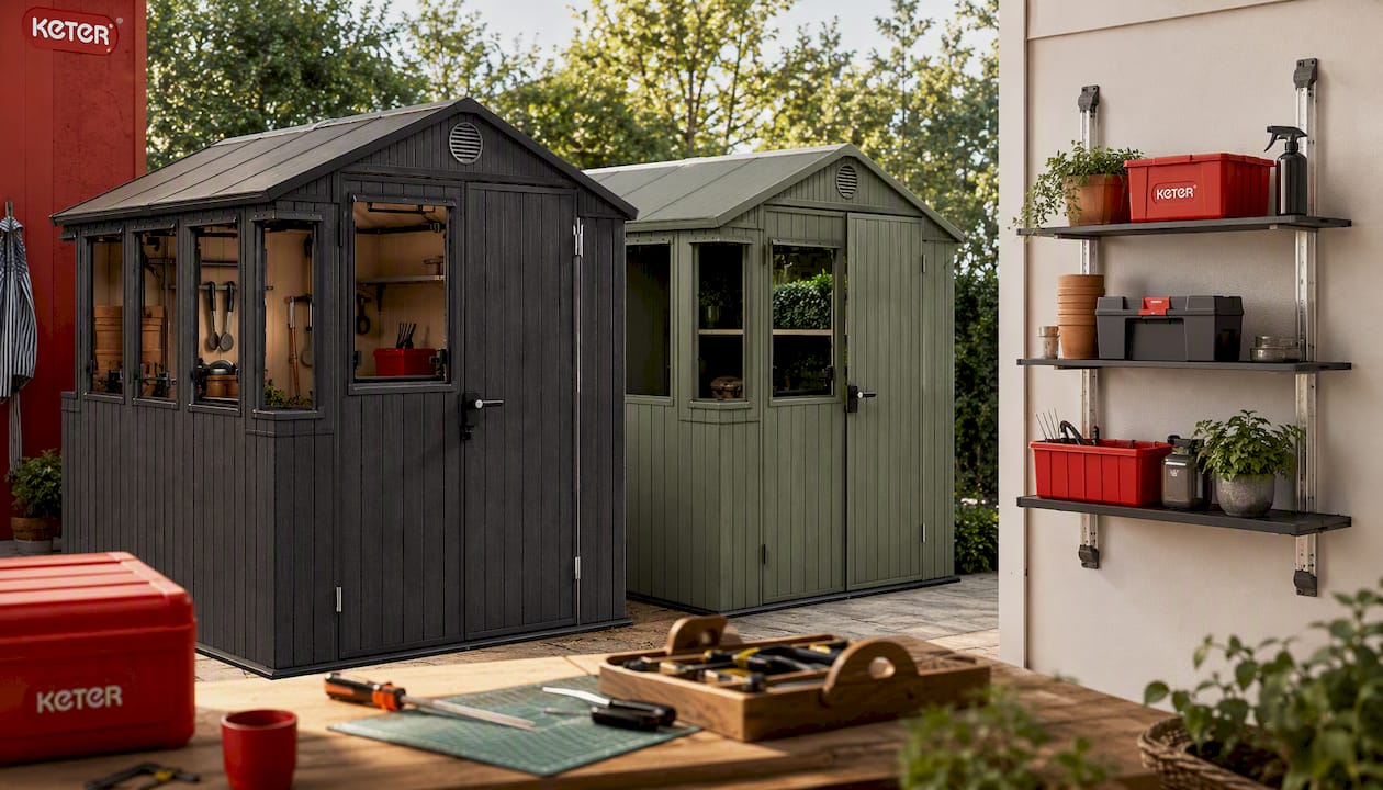 Keter Potting 6x8 Shed - Dark Grey (1.9 x 2.4m)