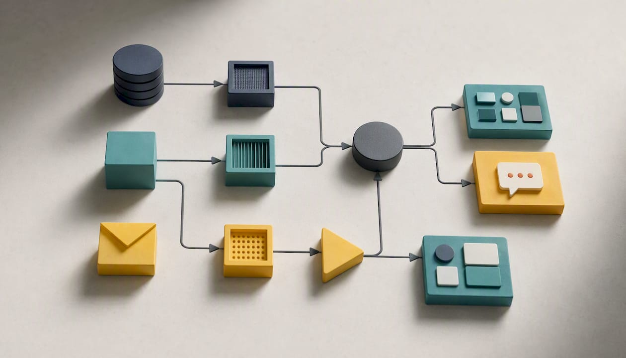 Customer data flowing into personalised recommendations