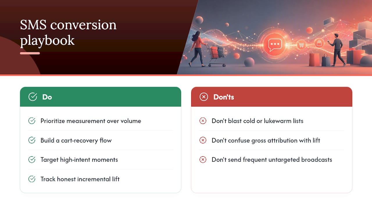 A 2026 playbook for treating SMS as a conversion channel — overview diagram