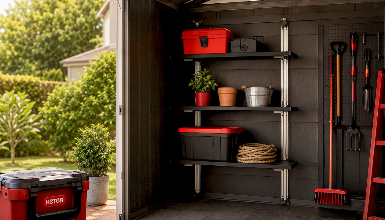 PRE ORDER: AUG. - Keter Storage Shed Shelf Kit
