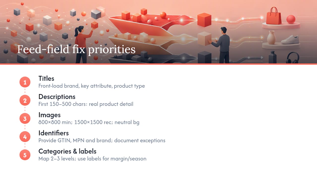 Priority order for product feed fields