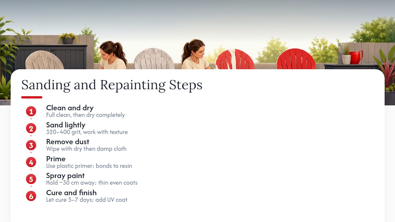 Sanding and repainting for a complete refresh — overview diagram