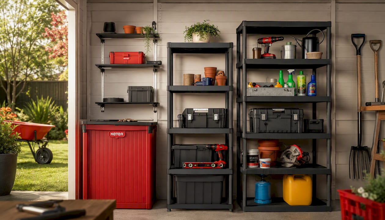 PRE ORDER: AUG. - Keter Storage Shed Shelf Kit