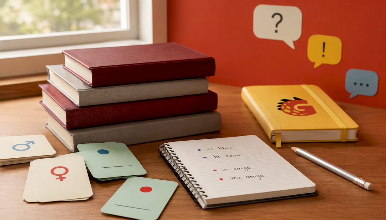 Illustration of Spanish noun gender study tools