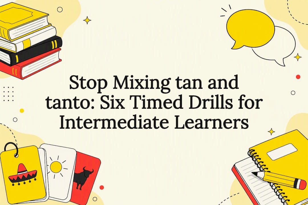 Stop Mixing tan and tanto: Six Timed Drills for Intermediate Learners