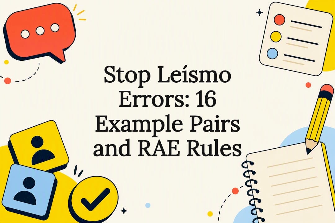 Leísmo grammar title card illustration