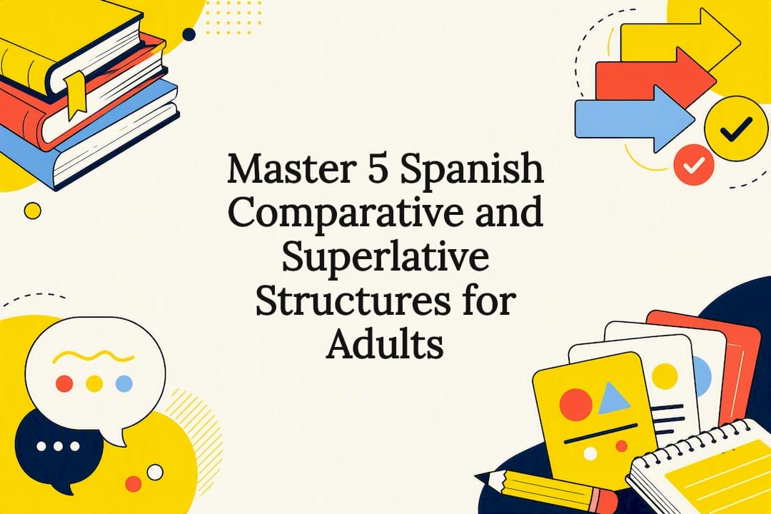 Spanish comparison grammar title card