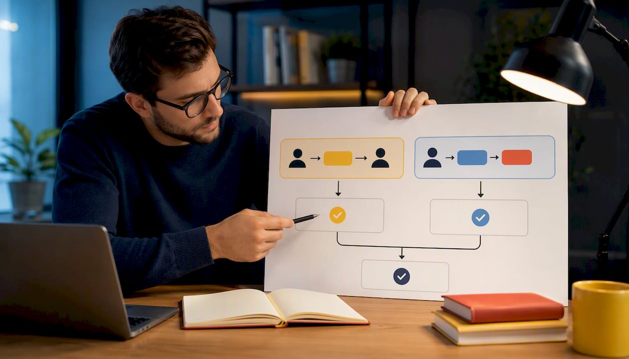 Verb comparison relationship diagram