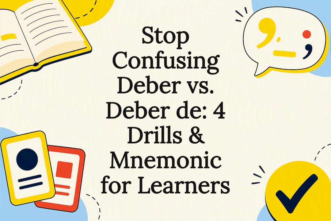 Spanish deber grammar distinction title card