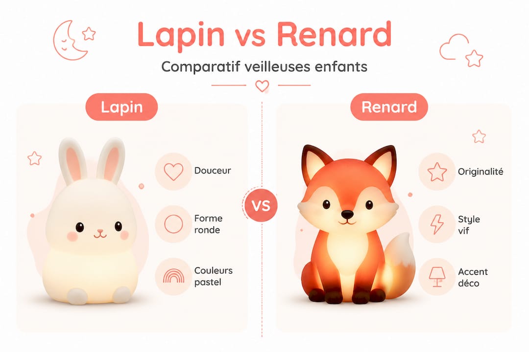Infographie : le match des veilleuses entre lapin et renard