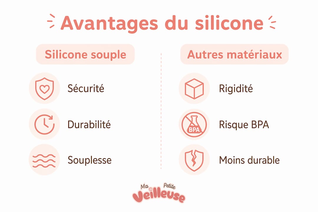 Infographie : le match des matériaux – le silicone face à ses alternatives