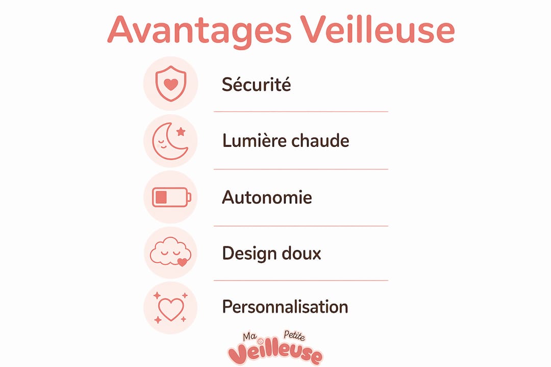 Infographie : les atouts incontournables des veilleuses à offrir