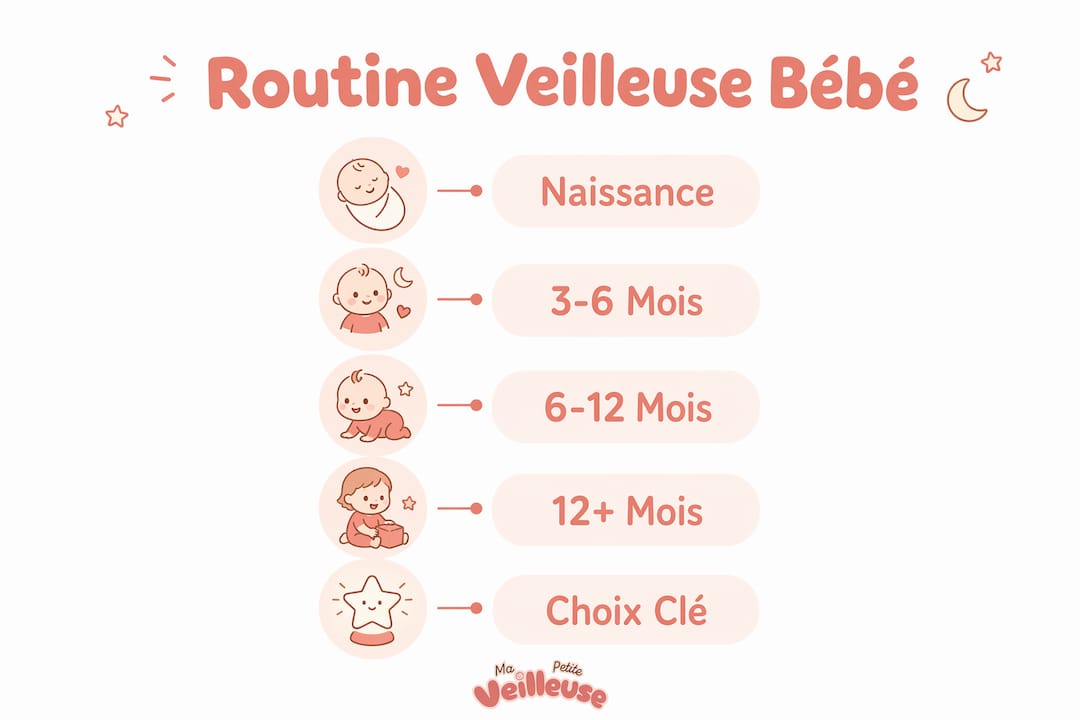 Guide visuel : les différentes étapes pour bien choisir une veilleuse pour bébé