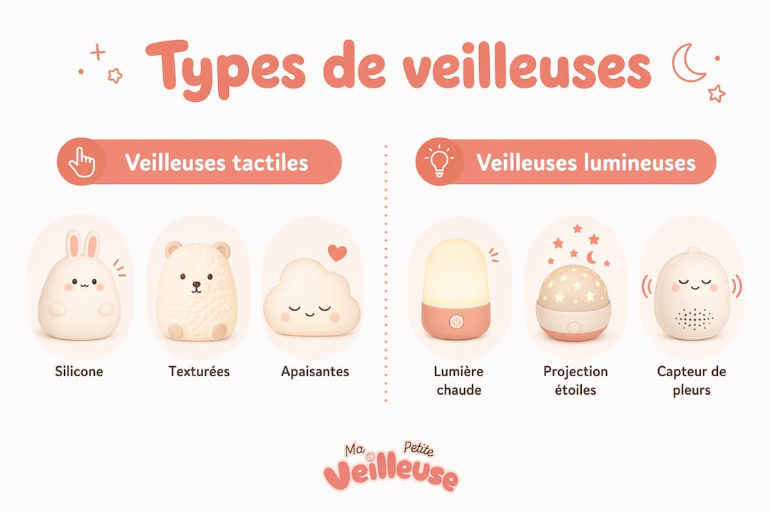 Infographie : panorama des différents modèles de veilleuses sensorielles