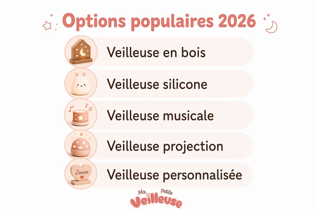 Visuel présentant les veilleuses symboliques les plus appréciées