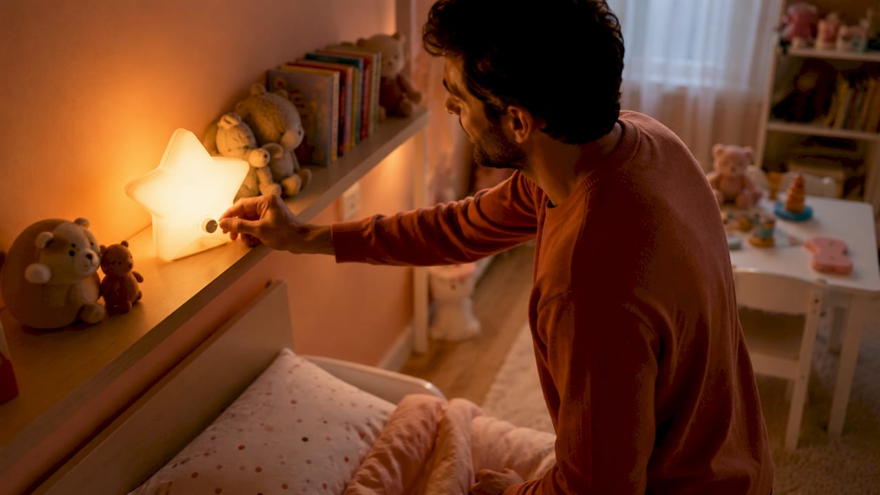Molette de réglage pour l’intensité de la veilleuse bébé