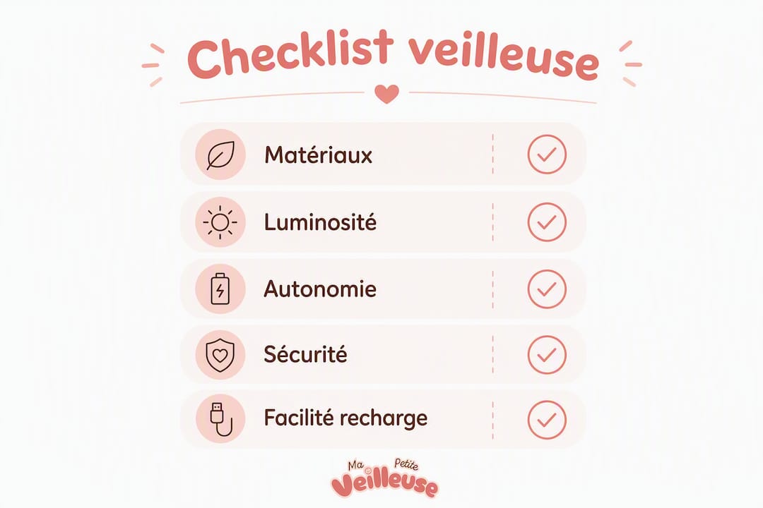 Infographie : les points clés pour bien choisir la veilleuse de bébé