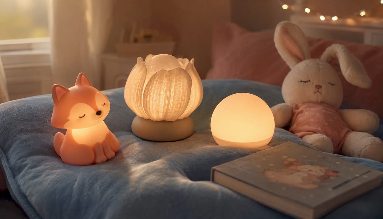 Découvrez une sélection de veilleuses en silicone, spécialement conçues pour accompagner les nuits des tout-petits.