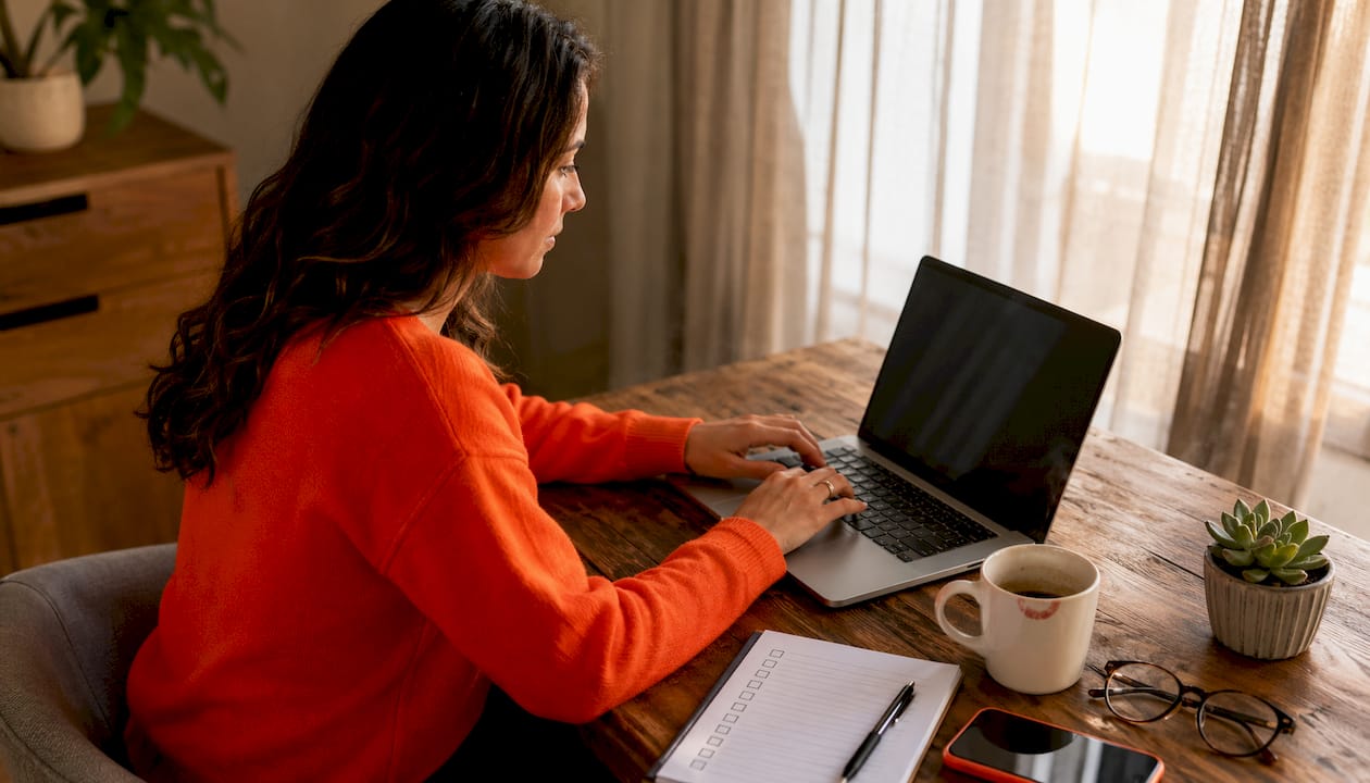 Woman scheduling Global Entry appointment online