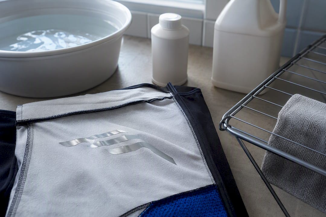 Inside-out reflective garment prepared for washing